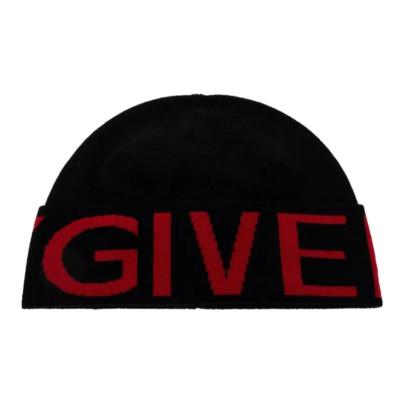 Givenchy Logo Intarsia Knitted Beanie-0