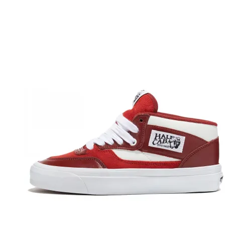 Vans Half Cab Skateboard Shoes Unisex Mid-Top Red