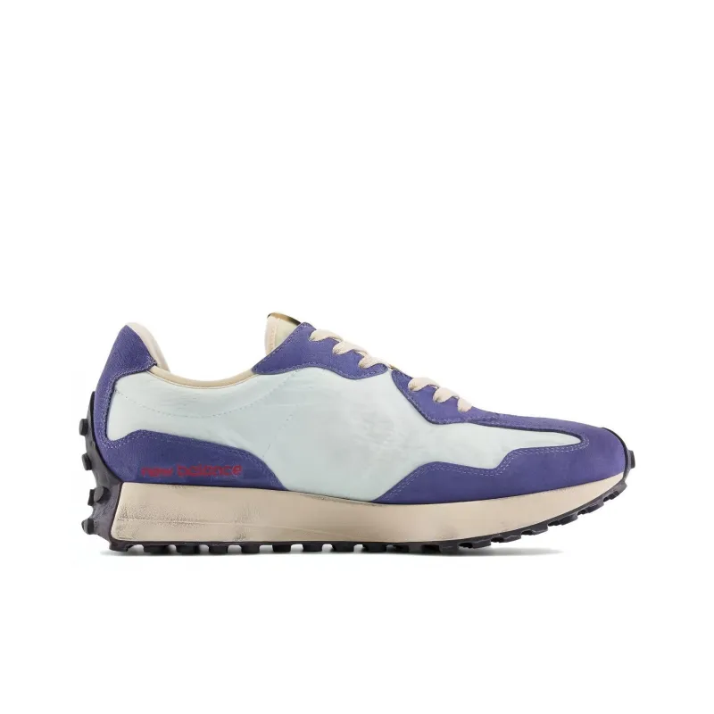 New Balance 327 Forest Green Serene Blue Vintage Worn-1