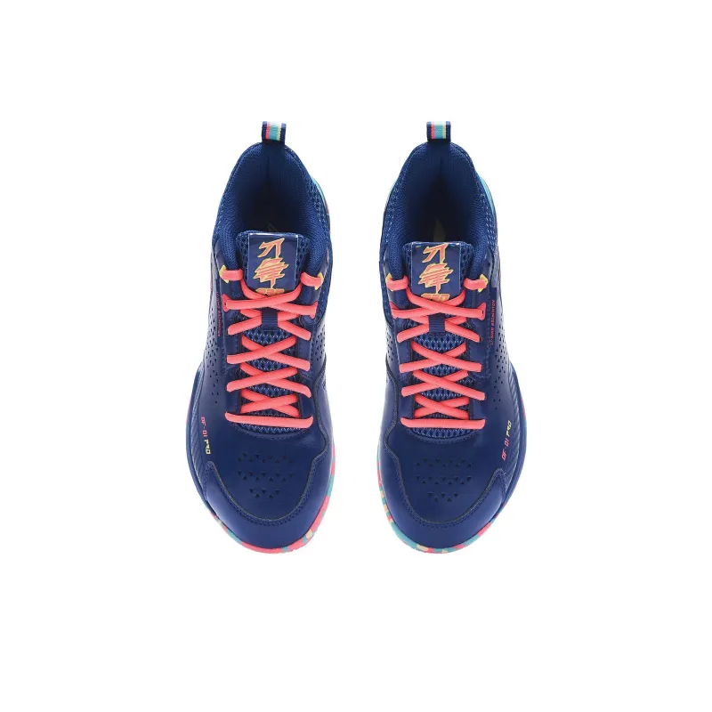 LiNing Blade Pro Anti Slip And Wear Resistant Breathable Low Top Badminton Shoes Unisex Navy-4