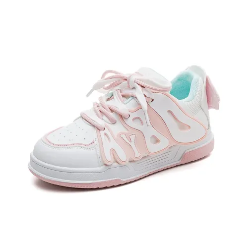 HUANQIU Wear resistant And Lightweight Low Top Skateboard Shoes Women's Pink