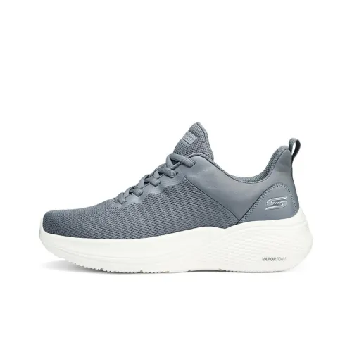 Skechers Cushioning Slip Resistant Breathable Rebound Low Top Running Shoes Men's Gray