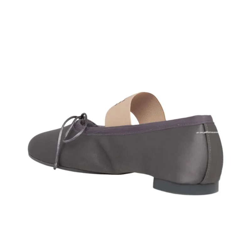 MM6 Maison Margiela Anatomic Numbers-print Ballerina Shoes-3