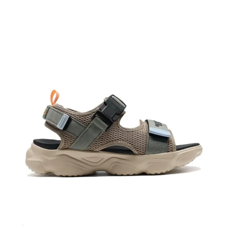 XTEP Beach Sandals Men's Brown Green-1