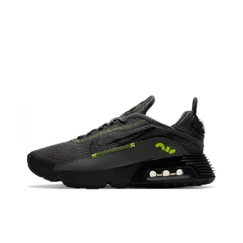 Nike Air Max 2090 Cushioning Slip Resistant Low Top Kids' Running Shoes Black Green Teenagers