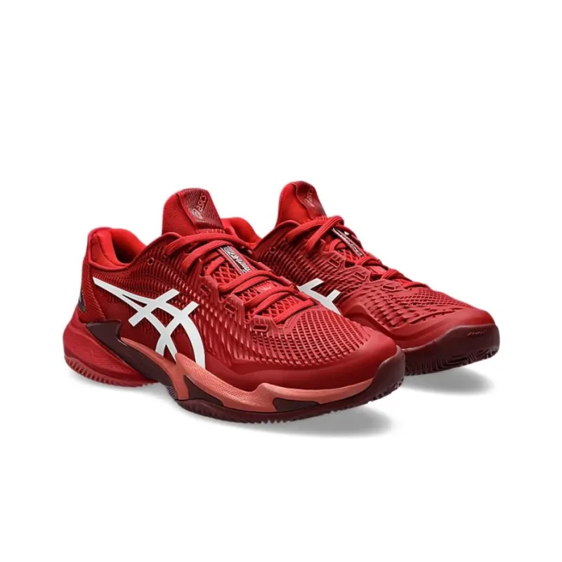 Asics Court Ff 3 Novak Clay Cranberry White-3