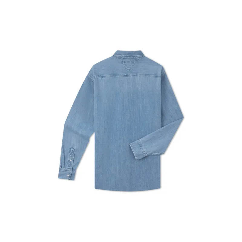 Tommy Hilfiger Logo-embroidered Denim Shirt-1