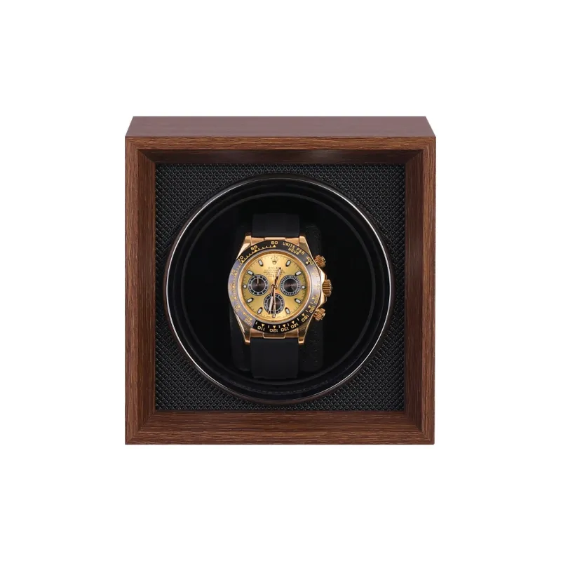 MILANQIAN M&Q Minimalist Series 1 Watch Slot Watch Winder Walnut Wood Grain Color Unisex X00-1