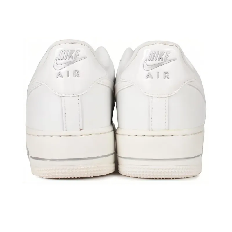 Nike Air Force 1 Low Triple White Leather Woven GS-4