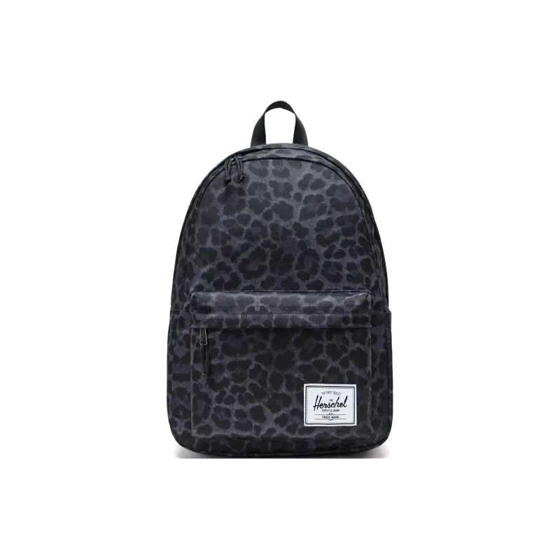 Herschel Fabric Backpack Extra Large Unisex Black Leopard Print-0