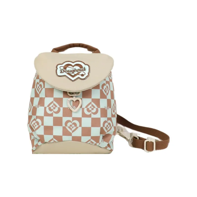 Doughnut 400D Repreve® Recycled Polyester Twill Backpack Women's Mushroom Plaid-0