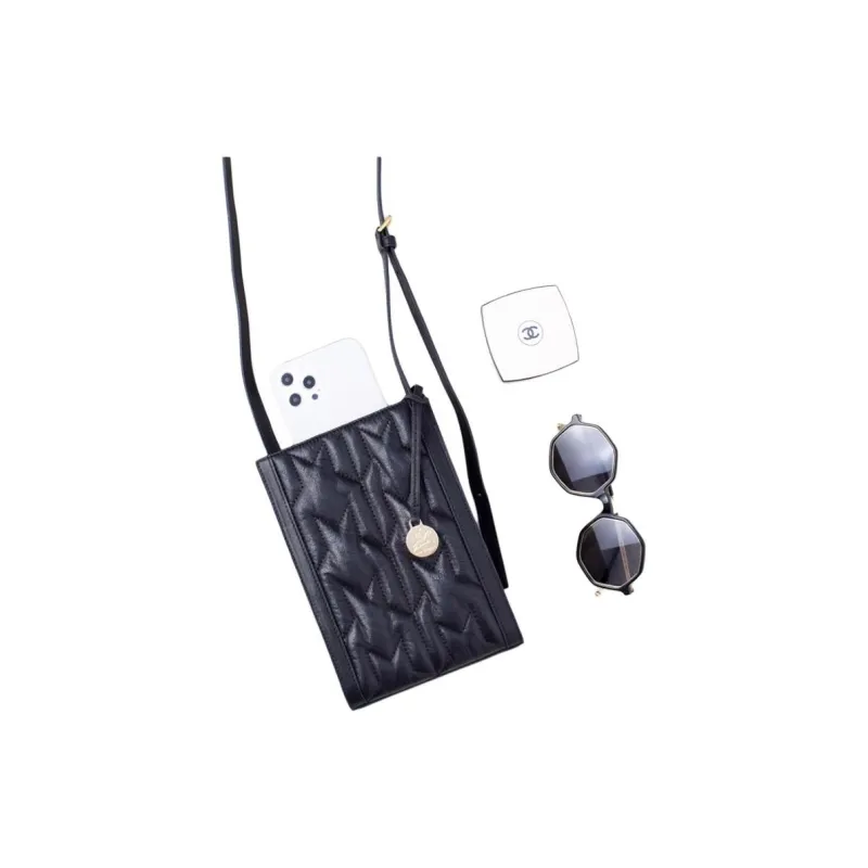 Julychagall Calfskin Crossbody Bag Shoulder Bag Small Size Unisex Black-2