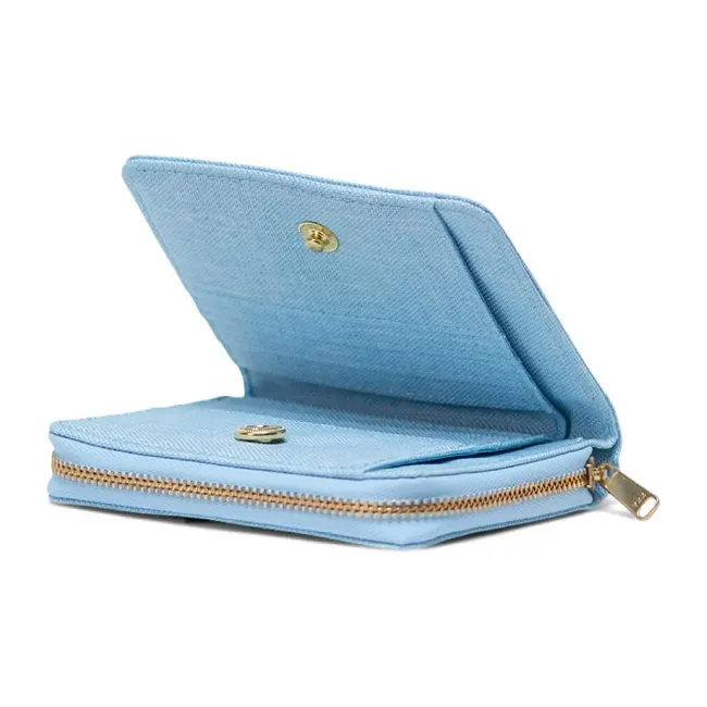 Herschel Recycled Fabric Wallet Unisex Light Blue-2