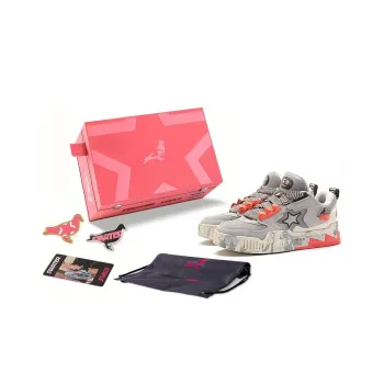 Staple x STARTER Vol Series Anti Slip Wear Resistant Low Top Skateboard Shoes Unisex Gray Pink