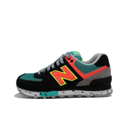 New Balance 574 'Black Neon Orange' Women's