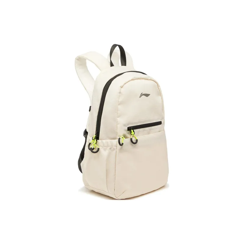 LiNing Li Ning Running Collection Polyester Backpack Unisex Ecru-2