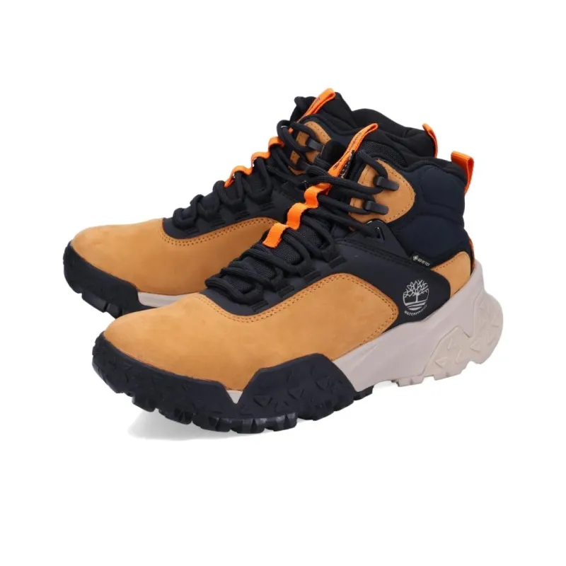 Timberland Motion Scramble Mid Lace Up Hiking Boot With GORE TEX Bootie 'Wheat Nubuck'-2