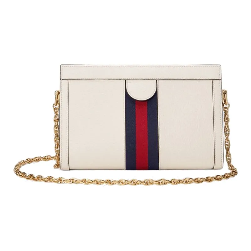 GUCCI Ophidia Leather Crossbody Bag, Shoulder Bag Women's White-1