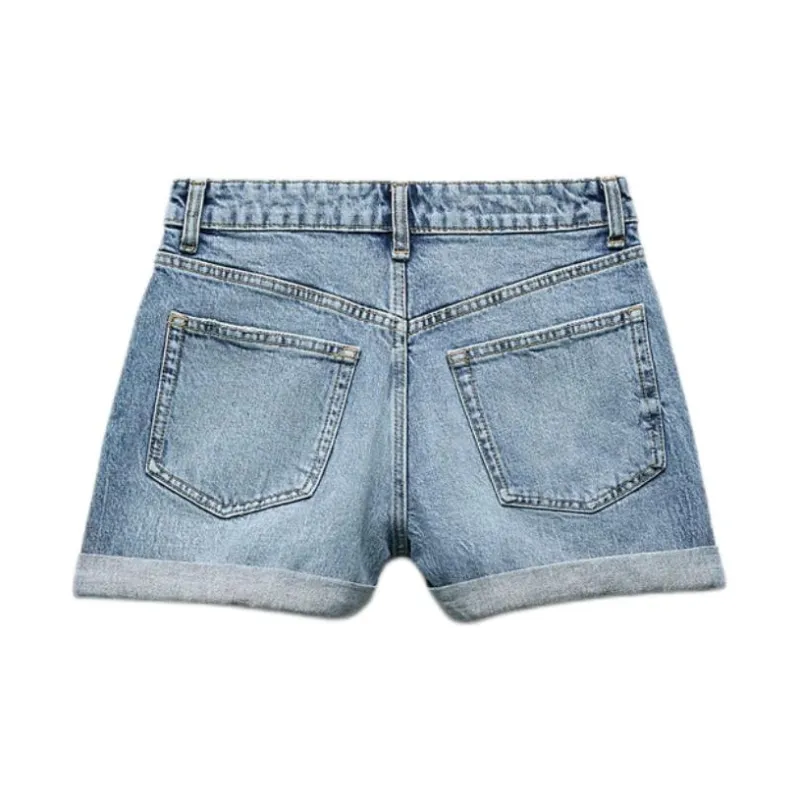 ZARA Denim Shorts Women's Blue-1