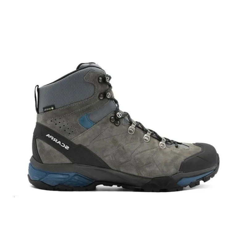SCARPA ZG TREK Slip Resistant, Abrasion Resistant, Waterproof High Top Outdoor Shoes Men's Gray Blue-1