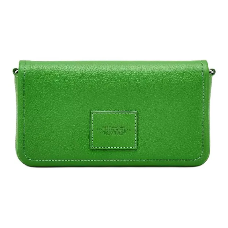 MARC JACOBS Full Grain Leather Shoulder Bag, Crossbody Bag Mini Women's Green-3
