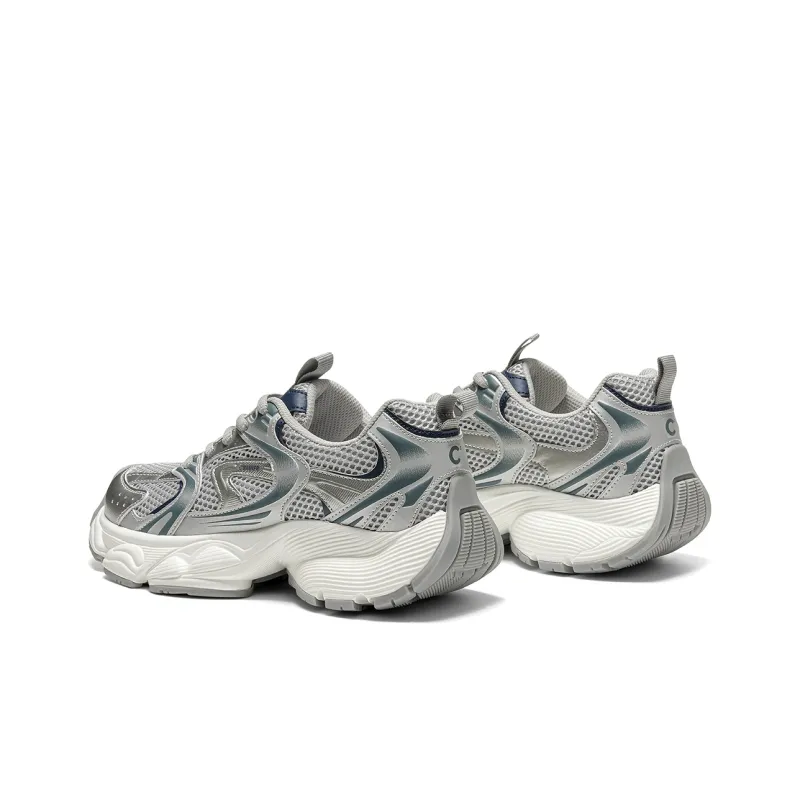 C°BANNER Chunky Sneakers Women's Low Top Silver Blue-3