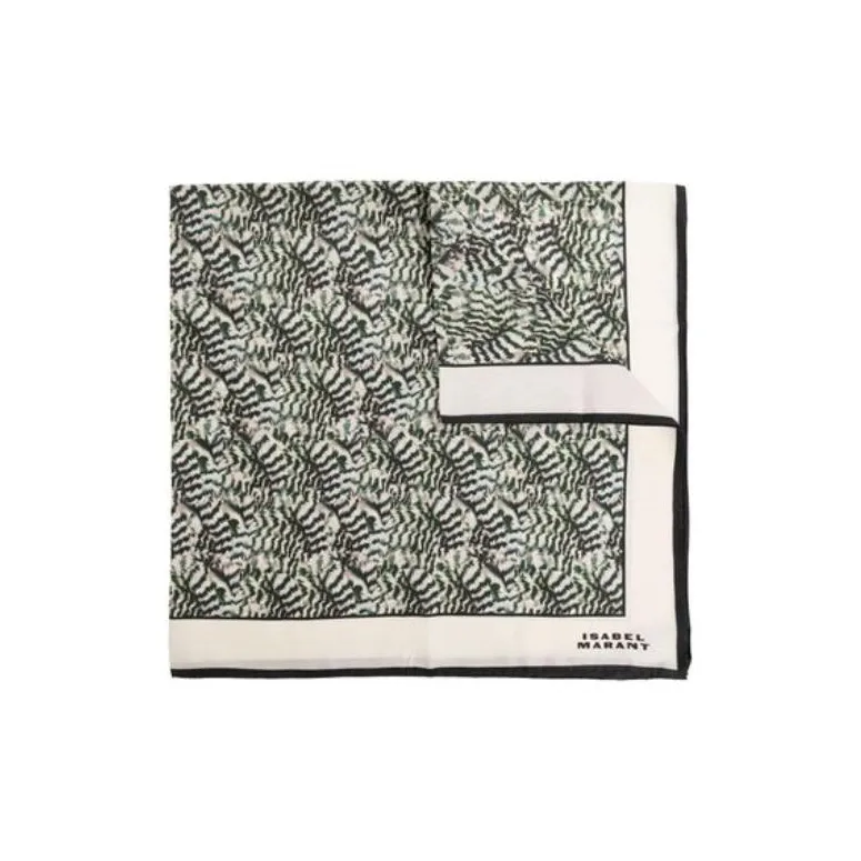 ISABEL MARANT Silk Scarves Unisex White-0