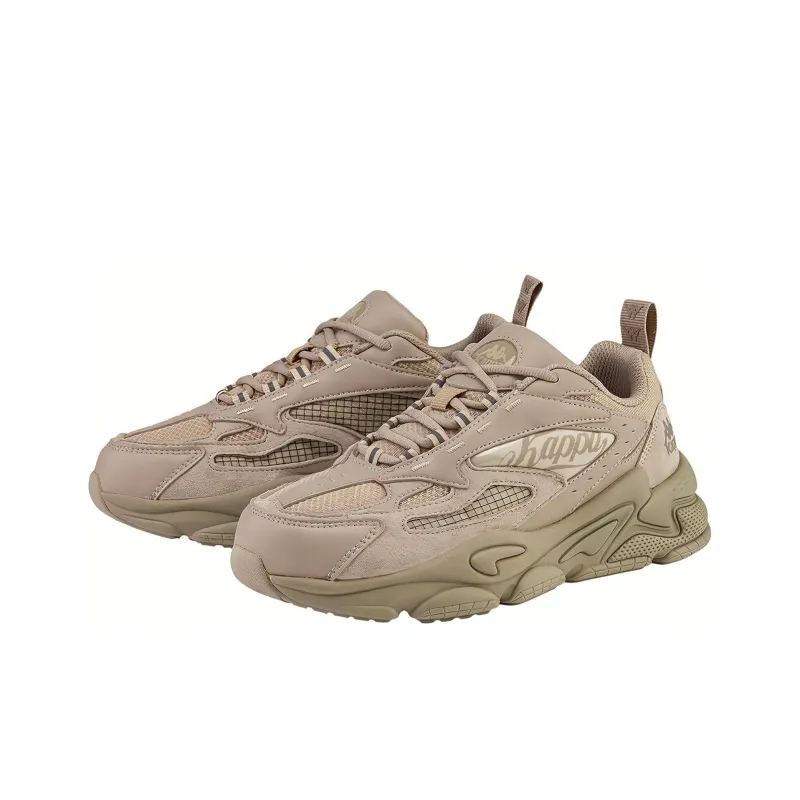 Kappa Wear Resistant Coverage Low Top Chunky Sneakers Unisex Moon Gray-2