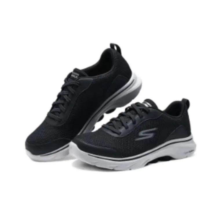 Skechers GO WALK 7 Anti Slip And Wear Resistant Breathable Low Top Casual Running Shoes Men's Black-2