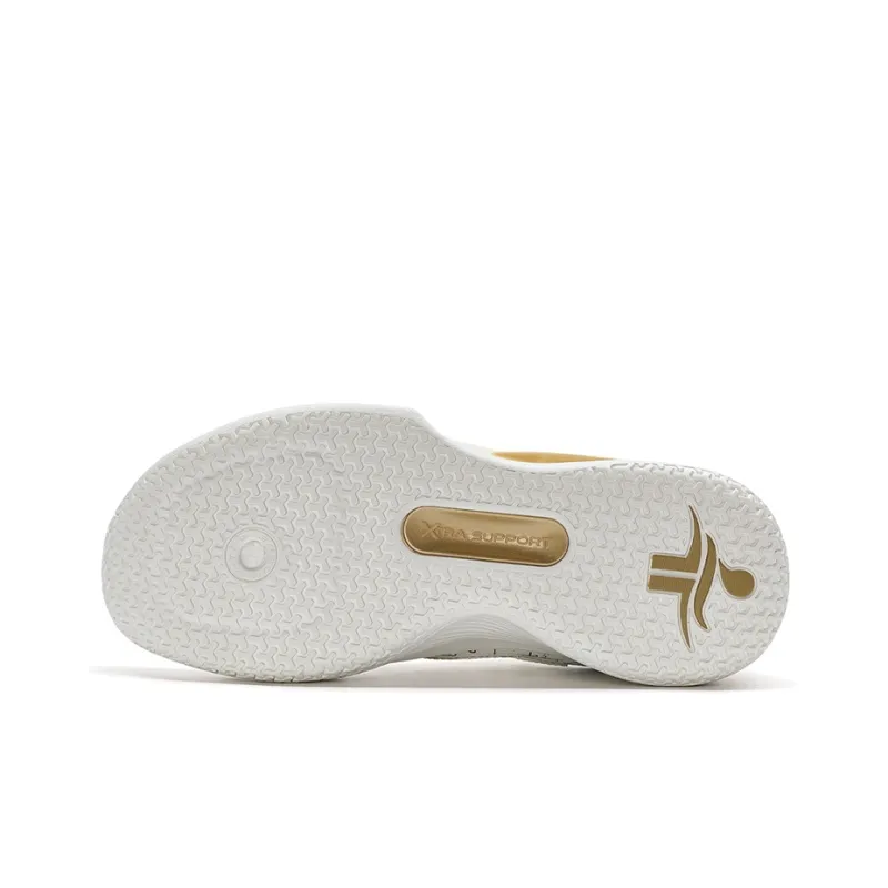 XTEP Lin's Madness 2 V2 Abrasion Resistant Low Top Basketball Shoes Men's Sail White/New Metallic Gold-6