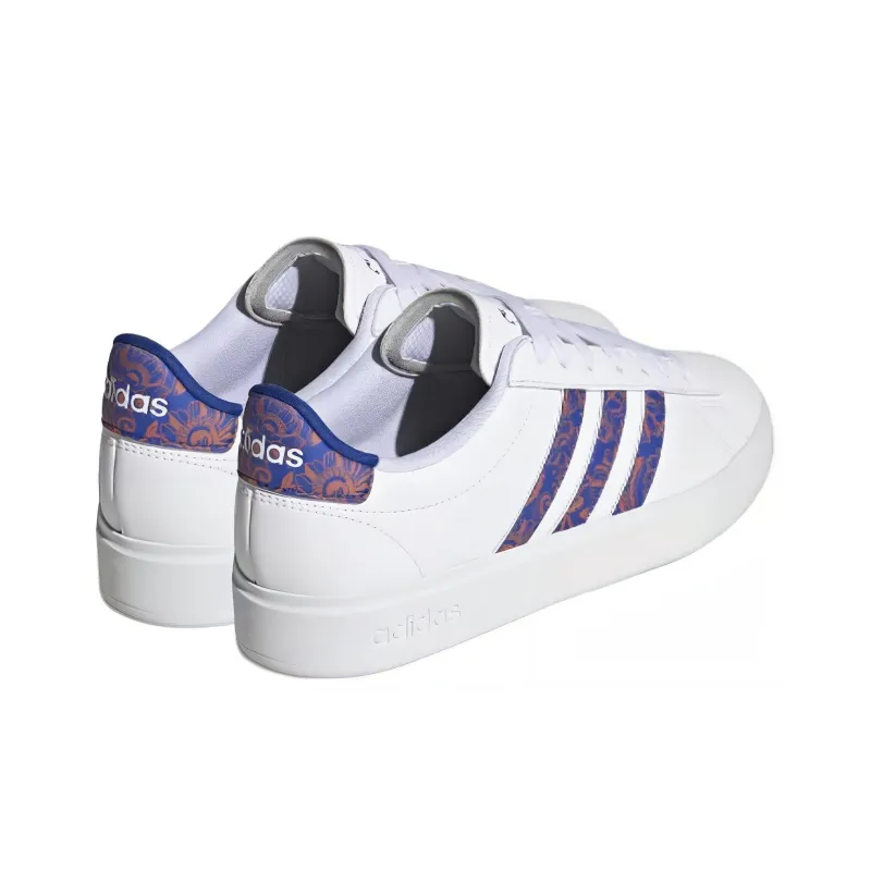 Adidas GRAND COURT 2.0 Anti Slip Wear Resistant Low Top Skateboard Shoes Women's White Blue-2