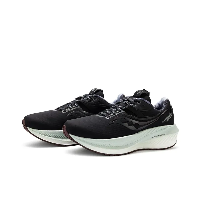 Saucony Triumph 20 Lightweight Rebound Low Top Running Shoes Women's Black Gray-2