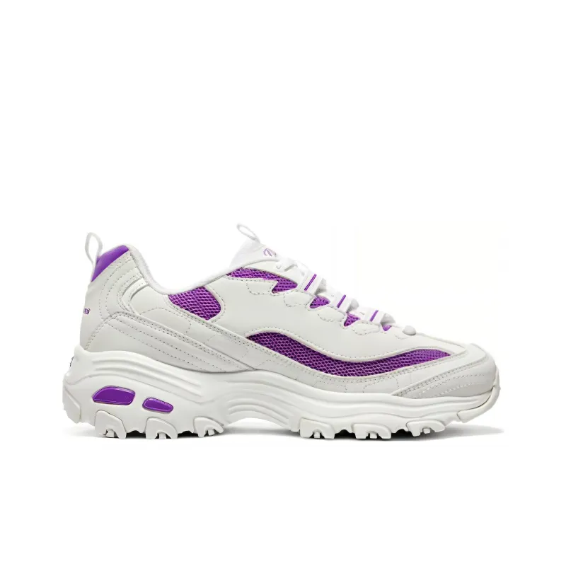 Skechers D'LITES 1.0 'White Purple' Women's-1