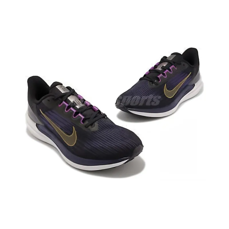 Nike Air Zoom Winflo 9 'Black Gold Suede'-4