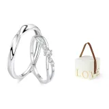 Mobius Couple Rings+LOVE Box