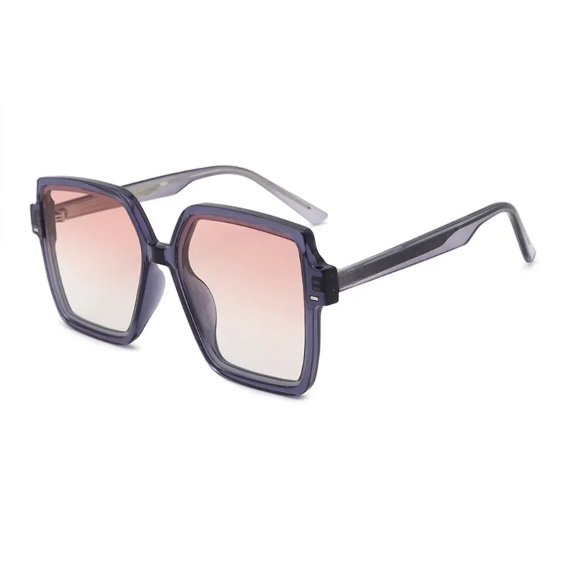 Pair Ponyo TR/Memory Plastic Square Sunglasses Unisex Purple Box-0