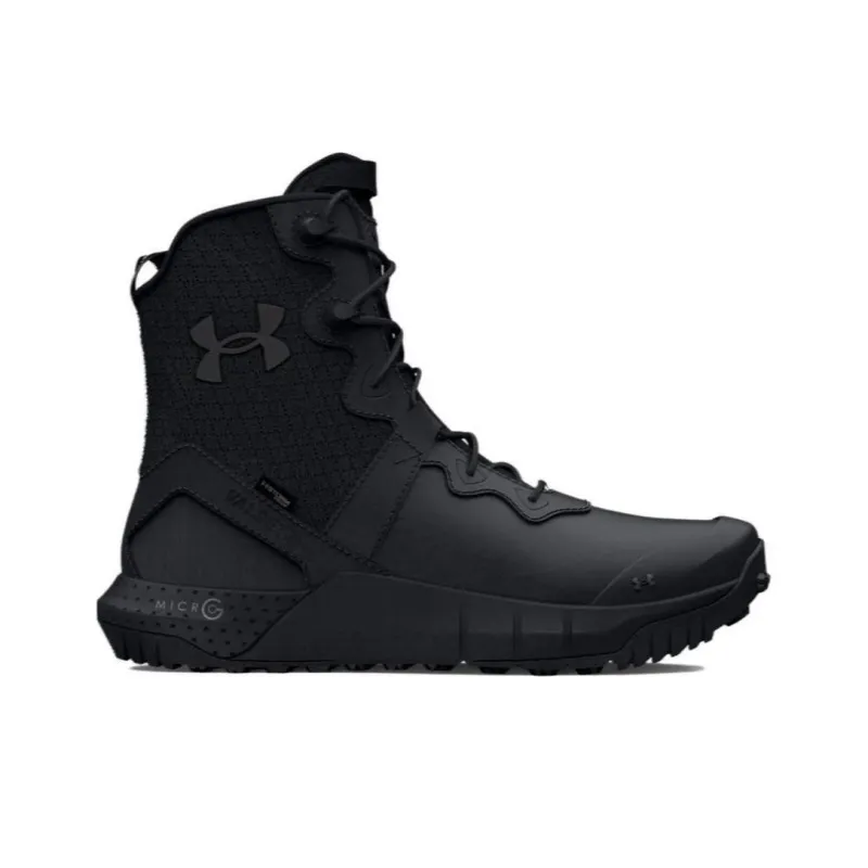 Under Armour Micro G Valsetz Leather Waterproof Zip Tactical Boots 'Black'-1