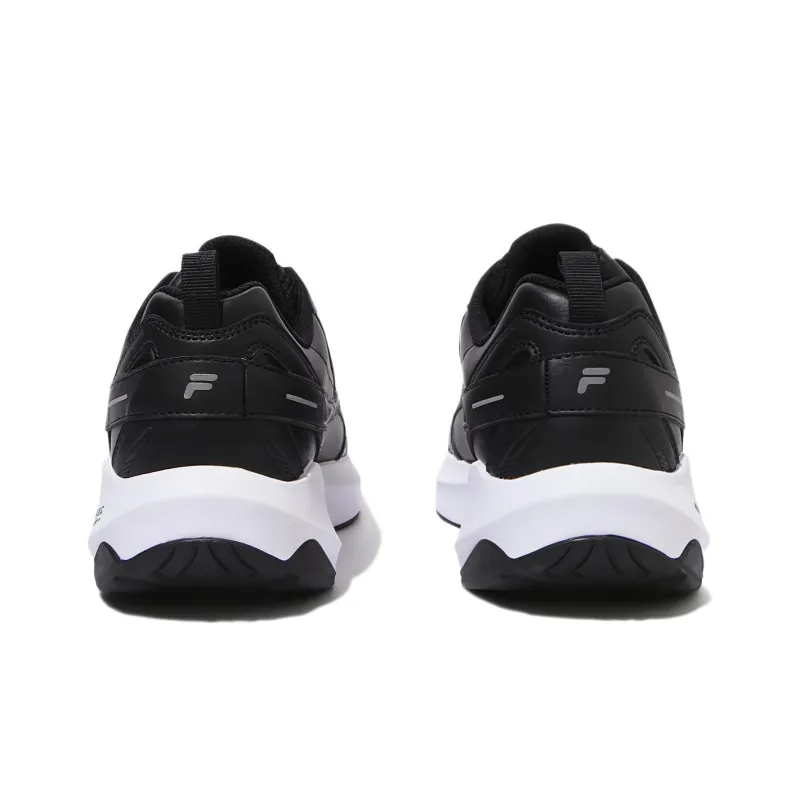 FILA Slip Resistant Low Top Running Shoes Unisex Black White-4