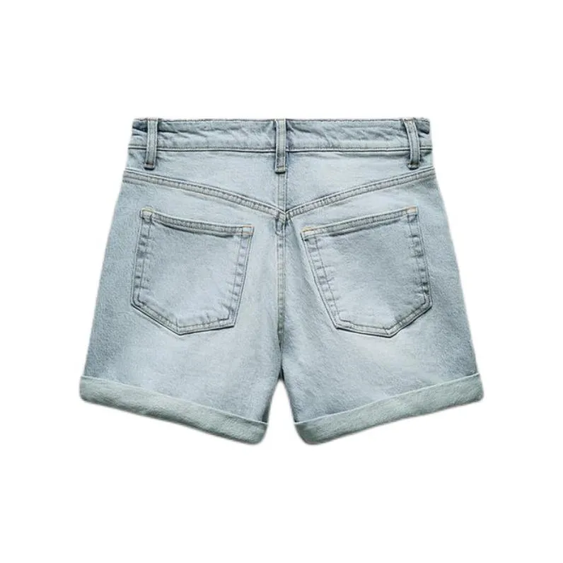 ZARA Denim Shorts Women's Light Blue-1