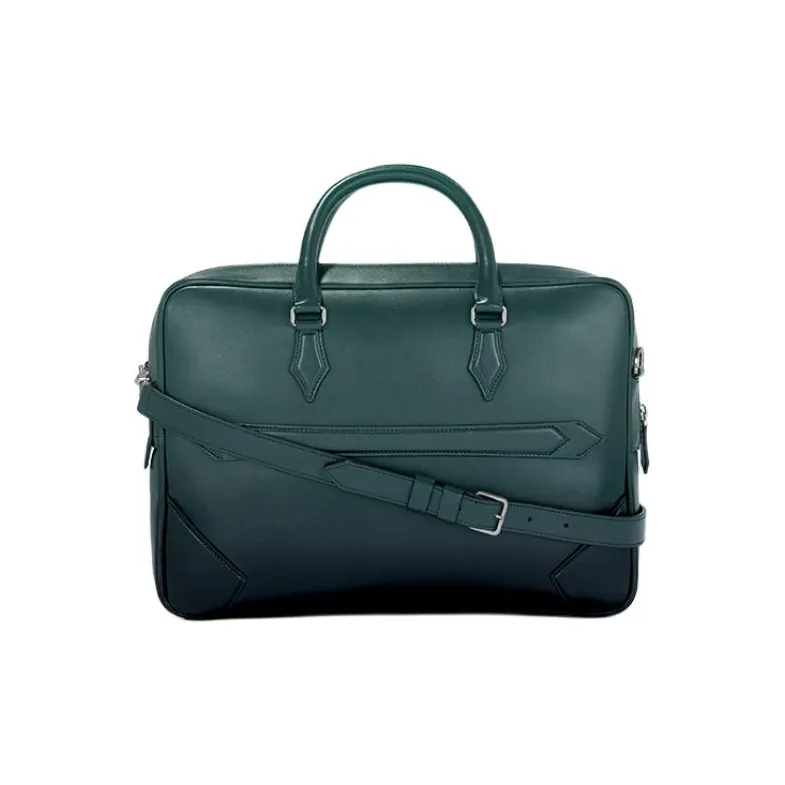 MONTBLANC Meisterstuck Cow Leather Handbag Briefcase Men's British Green-3