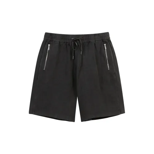 CHINISM Casual Shorts Unisex Washed Black