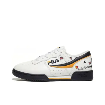 FILA Fitness Series Skateboard Shoes Unisex Low-Top White Yellow Black
