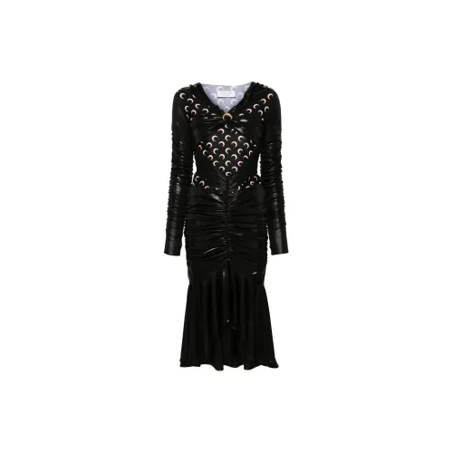 Marine Serre Long-Sleeved Dresses Women's Black