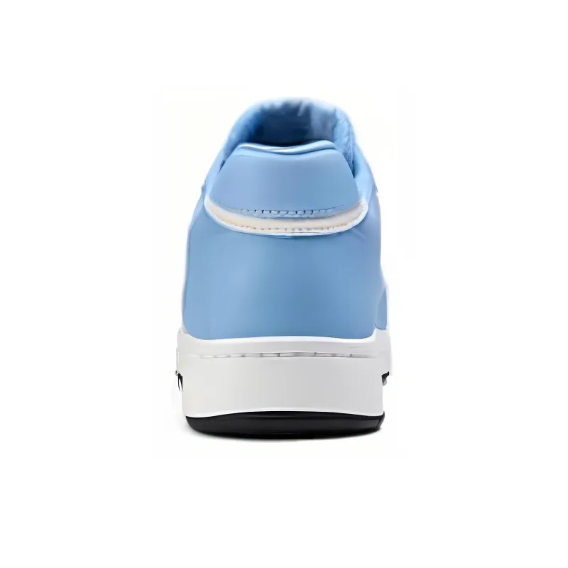 Skechers Street Cushioning Wear Resistant Low Top Skateboard Shoes Men's White Blue-3