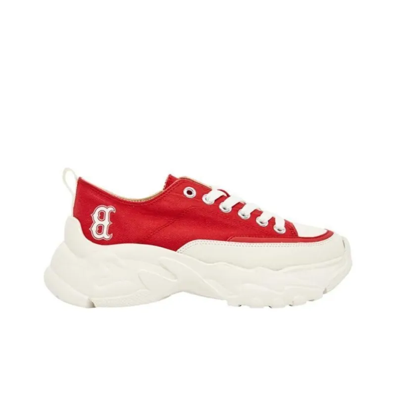 MLB Chunky High Low Slip Resistant, Abrasion Resistant, Lightweight Low Top Chunky Sneakers Unisex Red White-1
