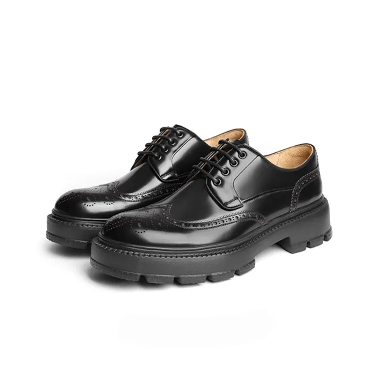 BELLE Dress Shoes Men Low Top Black-4