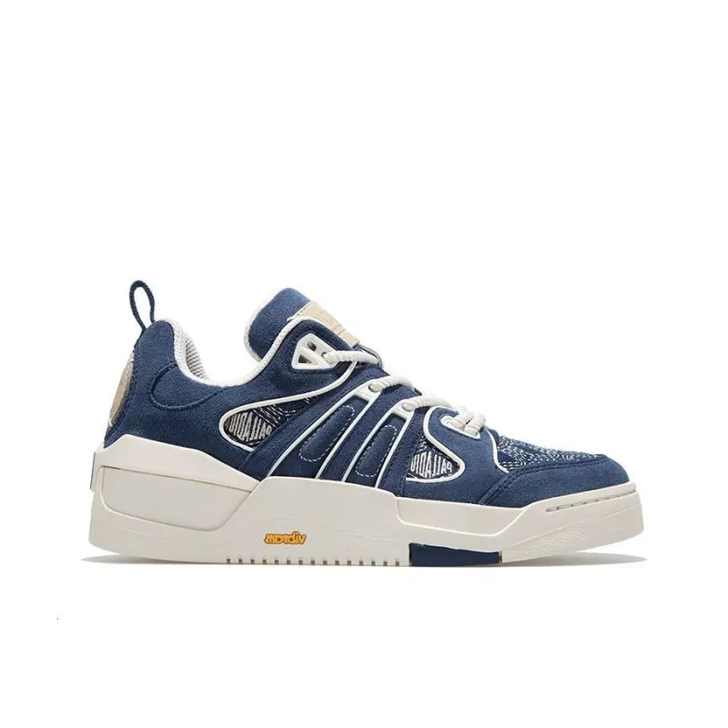Palladium Skate Platform Low Top Casual Shoes Women's Blue White-1