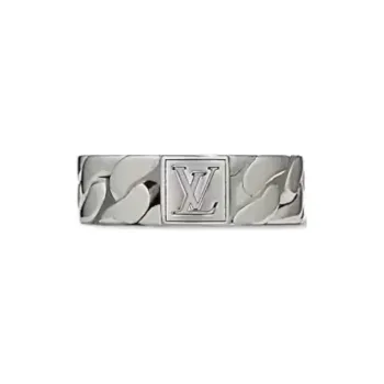 LOUIS VUITTON Brass Rings Unisex Silver