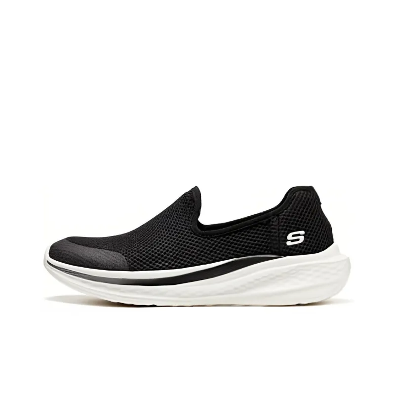 Skechers STREET WEAR Cushioning Abrasion Resistant Breathable Rebound Low Top Casual Shoes Men's Black White-0