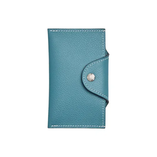 HERMES Card Holders D2 NEW BLEU JEAN New Denim Blue